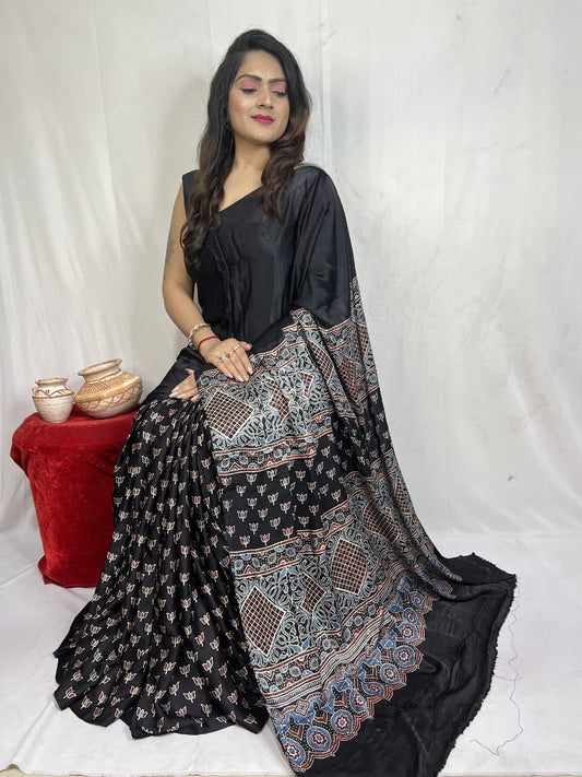 Pure Modal Silk Saree with blouse