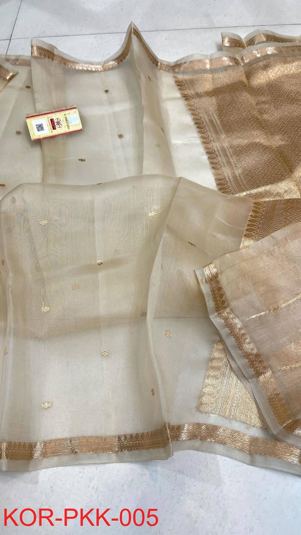 Pure Handloom banarasi  kora Silk Saree
