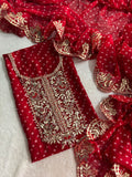 Designer Georgette Suit Set with Gota Patti Work