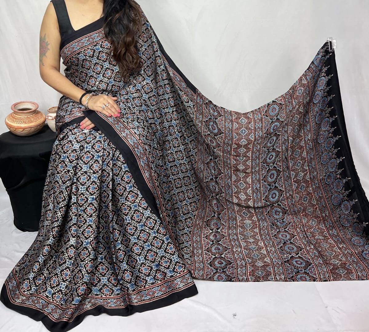 Pure Modal Silk Saree with blouse
