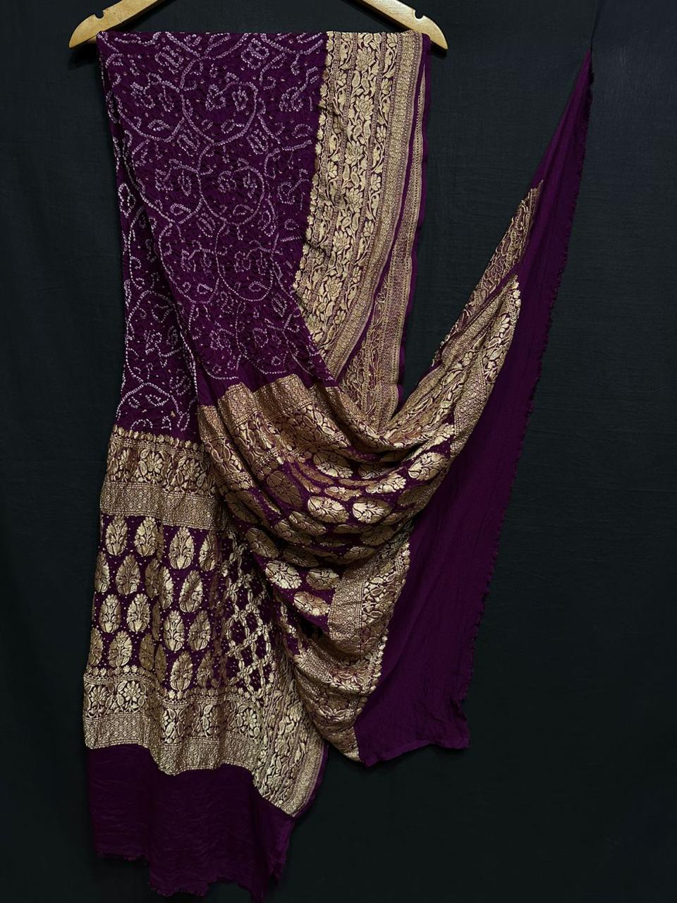 Pure Modal Silk  Bandhaj  Print   Dupatta