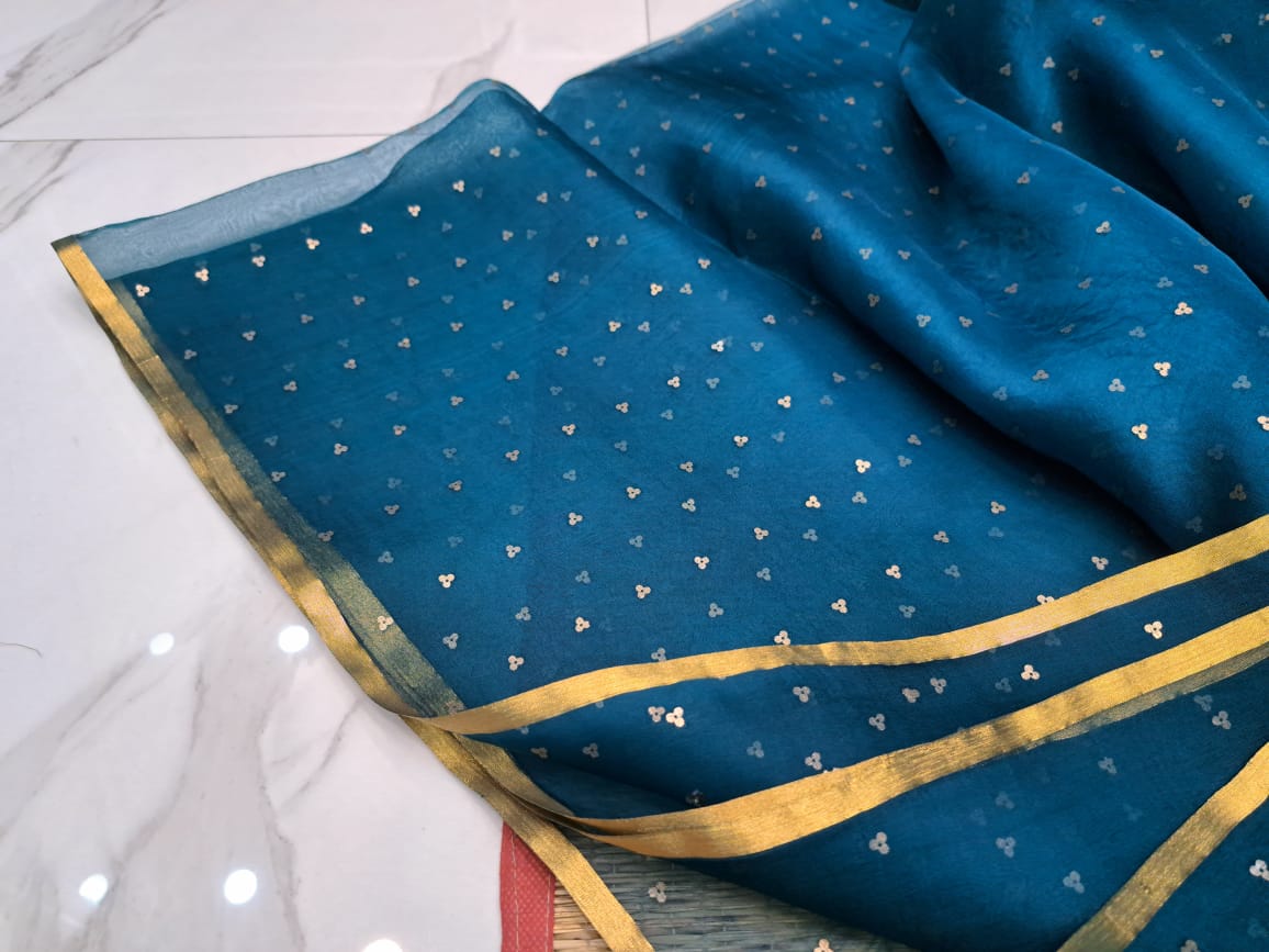 Bengal Handloom Pure Muslin Silk Saree With ( Silk Mark Certified)