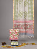 Pure Cotton Hand Block Print Suit With Kota Doriya Dupatta