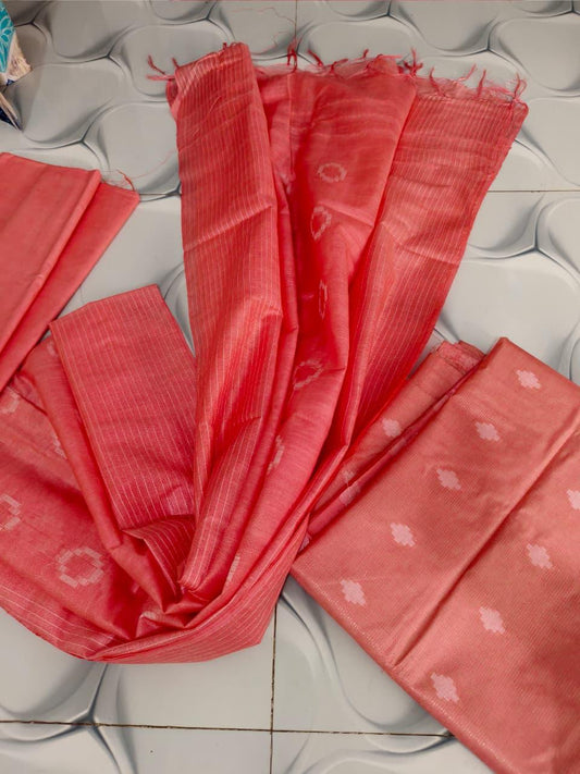 Bhagalpuri Katan Silk 3PC Unstitched Suit