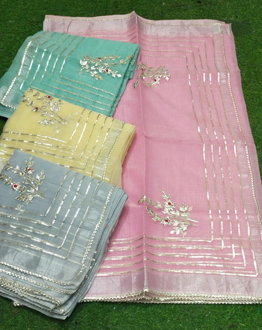 kota cotton kacha gota patti saree