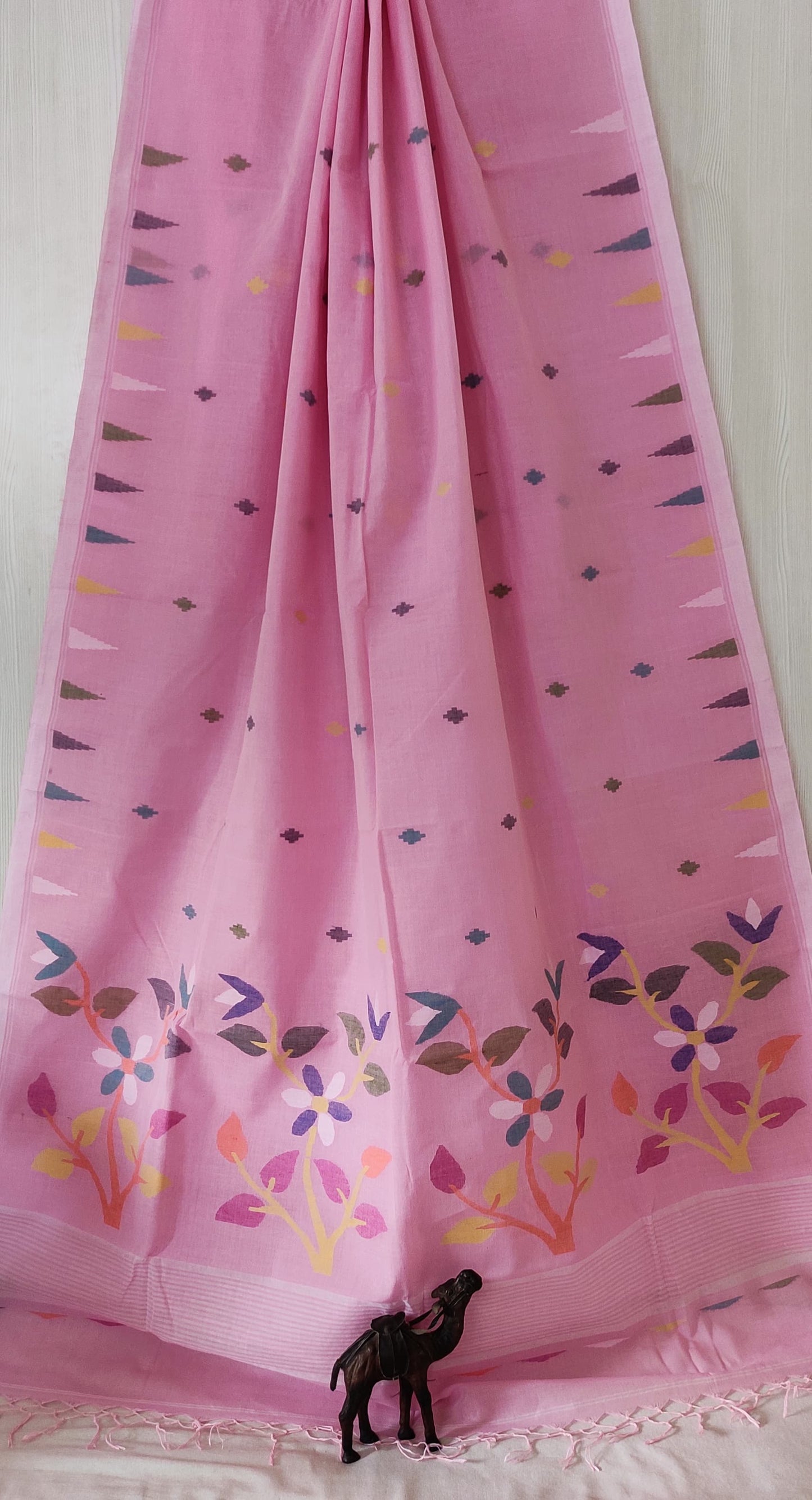 Pure Cotton needle work jamdani Saree