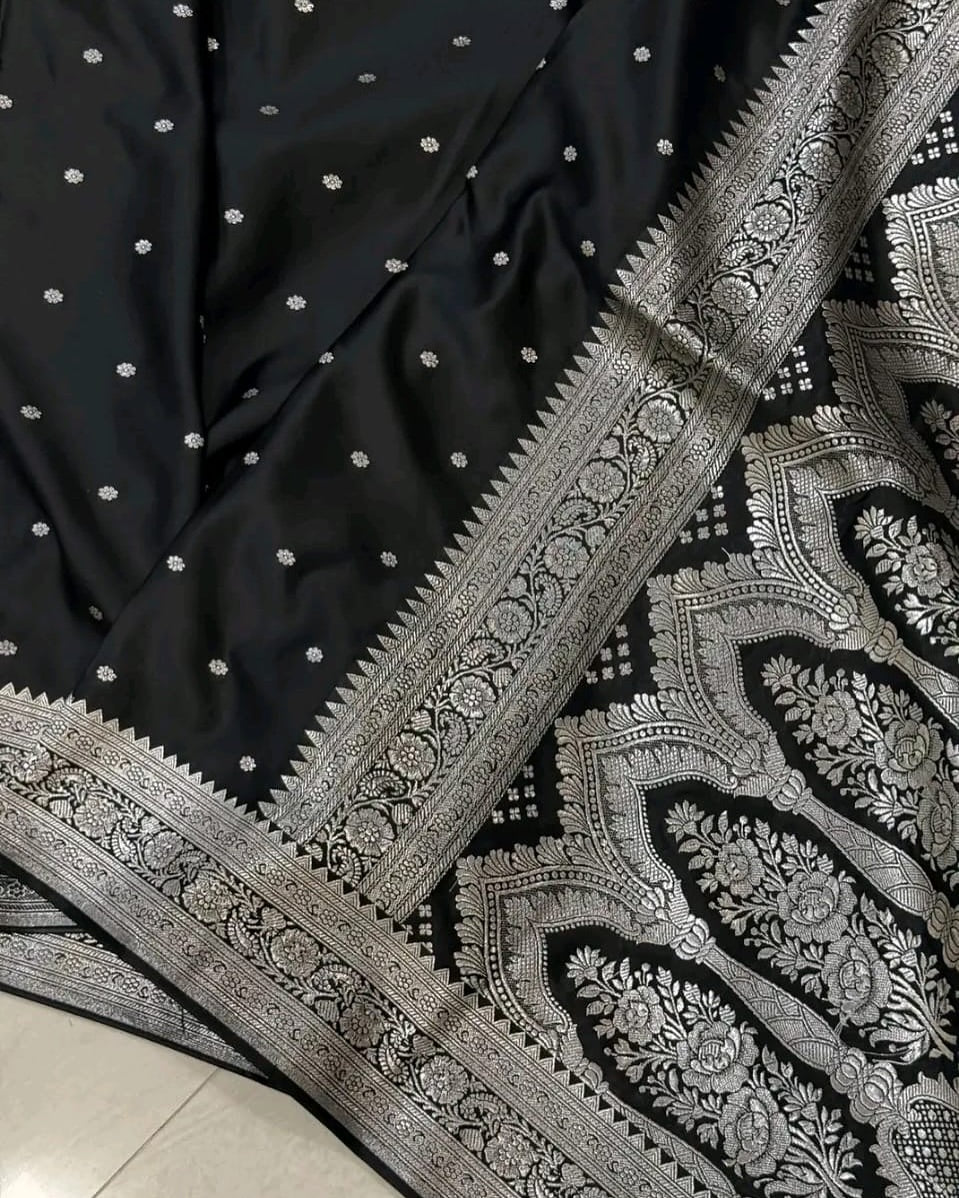 Banarasi Pure katan mashru silk saree With Blouse