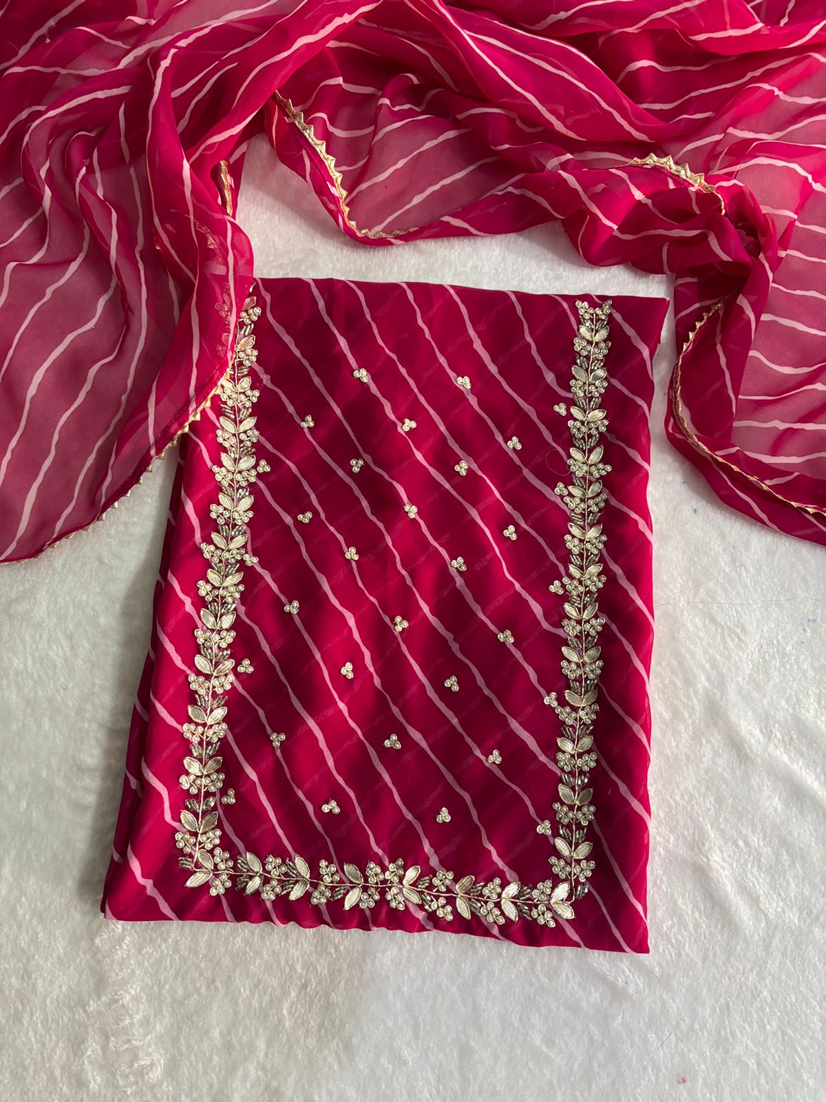 Designer Georgette Suit Set with Gota Patti Work