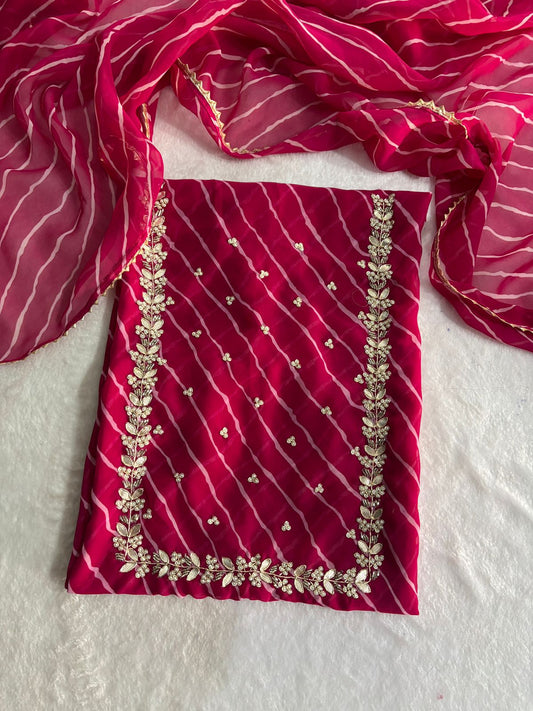 Designer Georgette Suit Set with Gota Patti Work