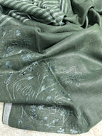 Pure Linen By Linen Embroidery   Saree With  Blouse