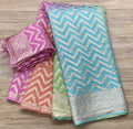 Georgette Zig Zag Pattern Saree