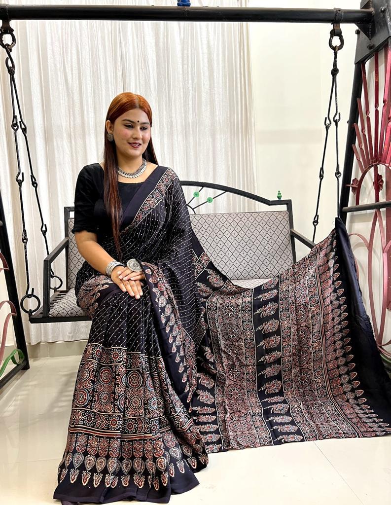 Pure Modal Silk Saree with blouse