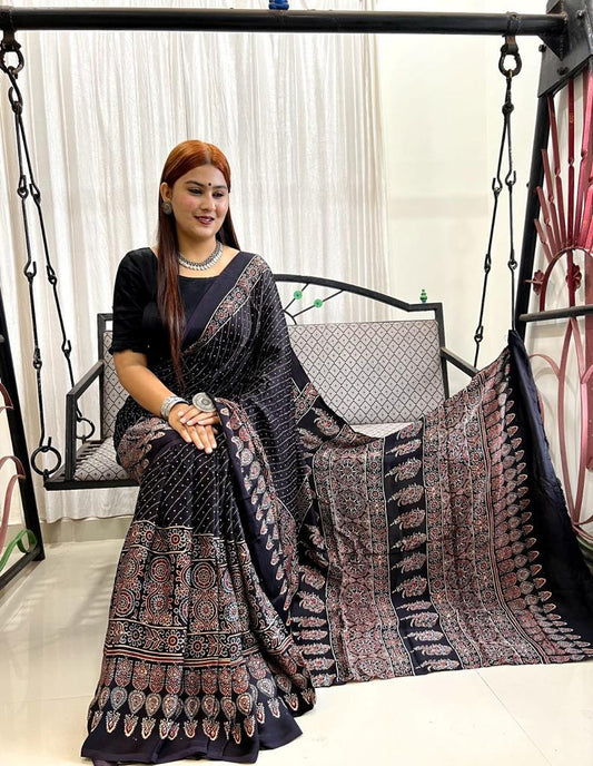 Pure Modal Silk Saree with blouse