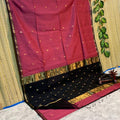 Maheshwari Cotton Silk Zari Work Saree With Blouse
