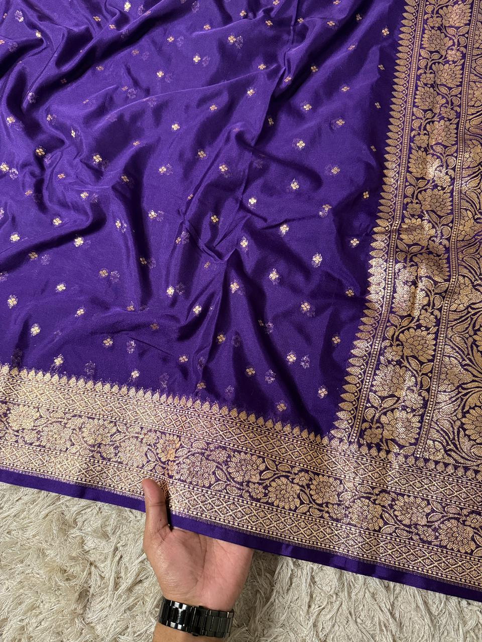 Handloom Banarasi Semi khaddi Chiffon Georgette Soft Silk Saree