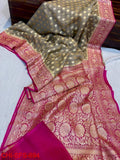 Banarasi  Georgette   Soft  Silk Saree With Zari Work