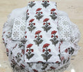 Pure cotton hand-block print suit with Chiffon dupatta