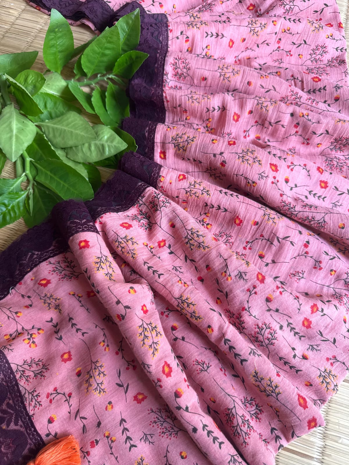 Premium Pure Mulmul Cotton Saree with Designer Lace Border