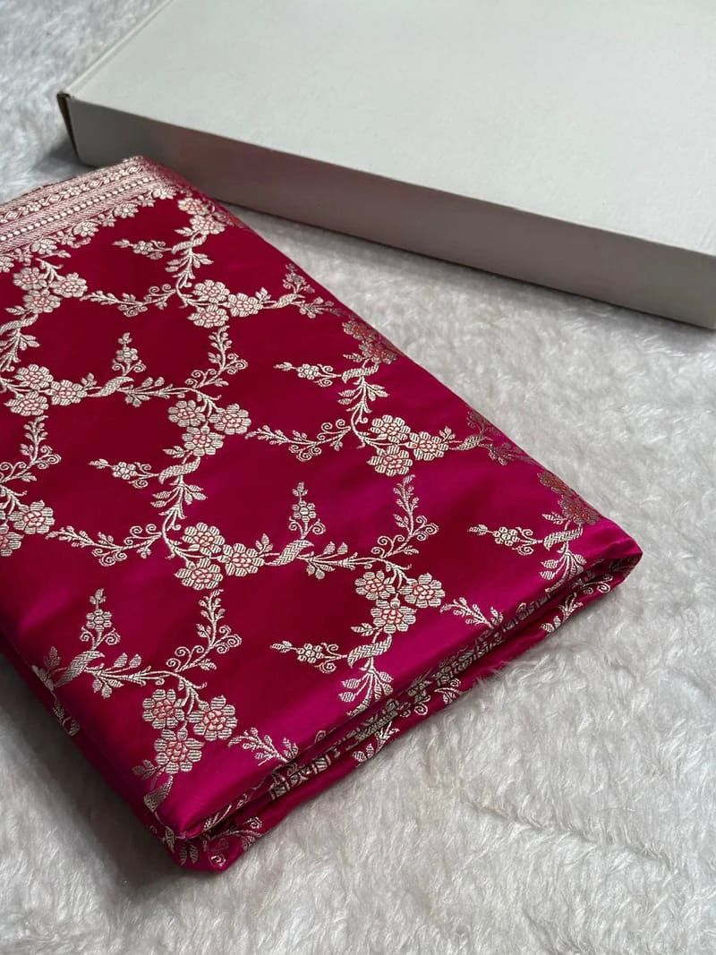 Banarasi Pure katan mashru silk saree With Blouse