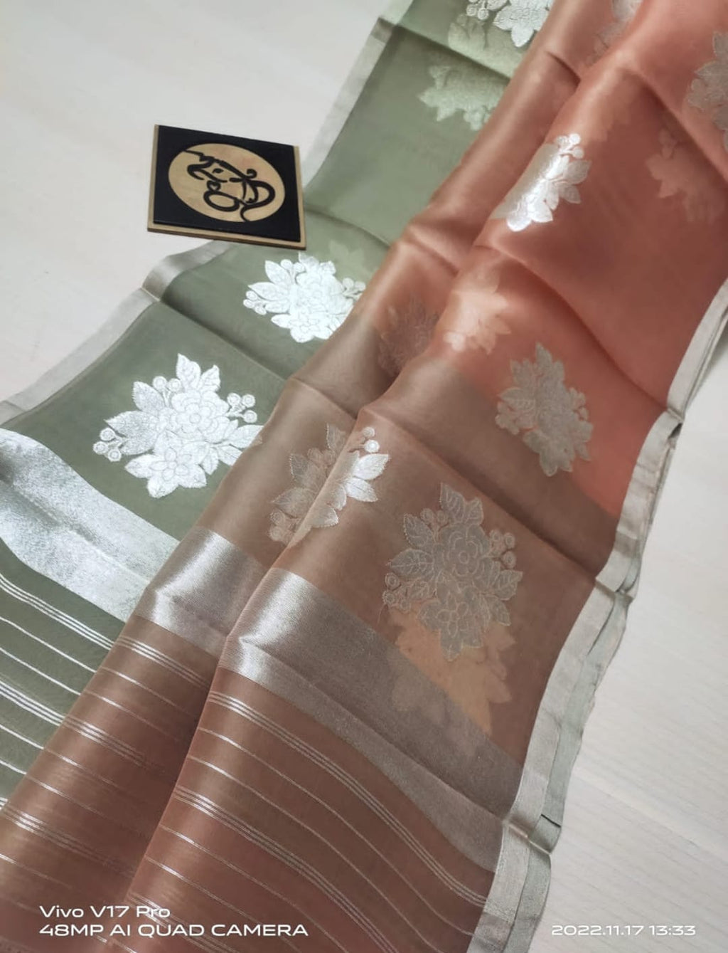 Banarasi Semi  Kora Organza Dybel  Saree