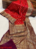 Banarasi  Georgette   Soft  Silk Saree With Zari Work
