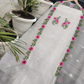 Pure Kota-Doria Unstitched Suit with Embroidery Work