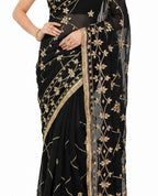 Pure Diamond Chiffon Gota Patti  Work Saree With Blouse