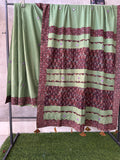 Pure Mul Cotton Saree With Ajrakh Mirror Work