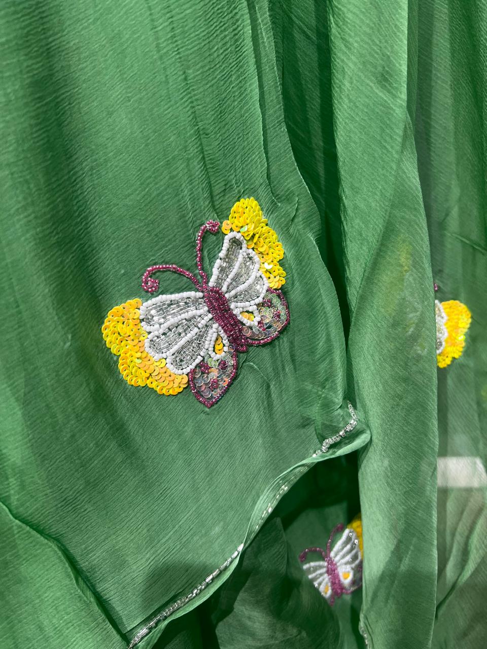 Pure Jaipuri Chiffon Saree