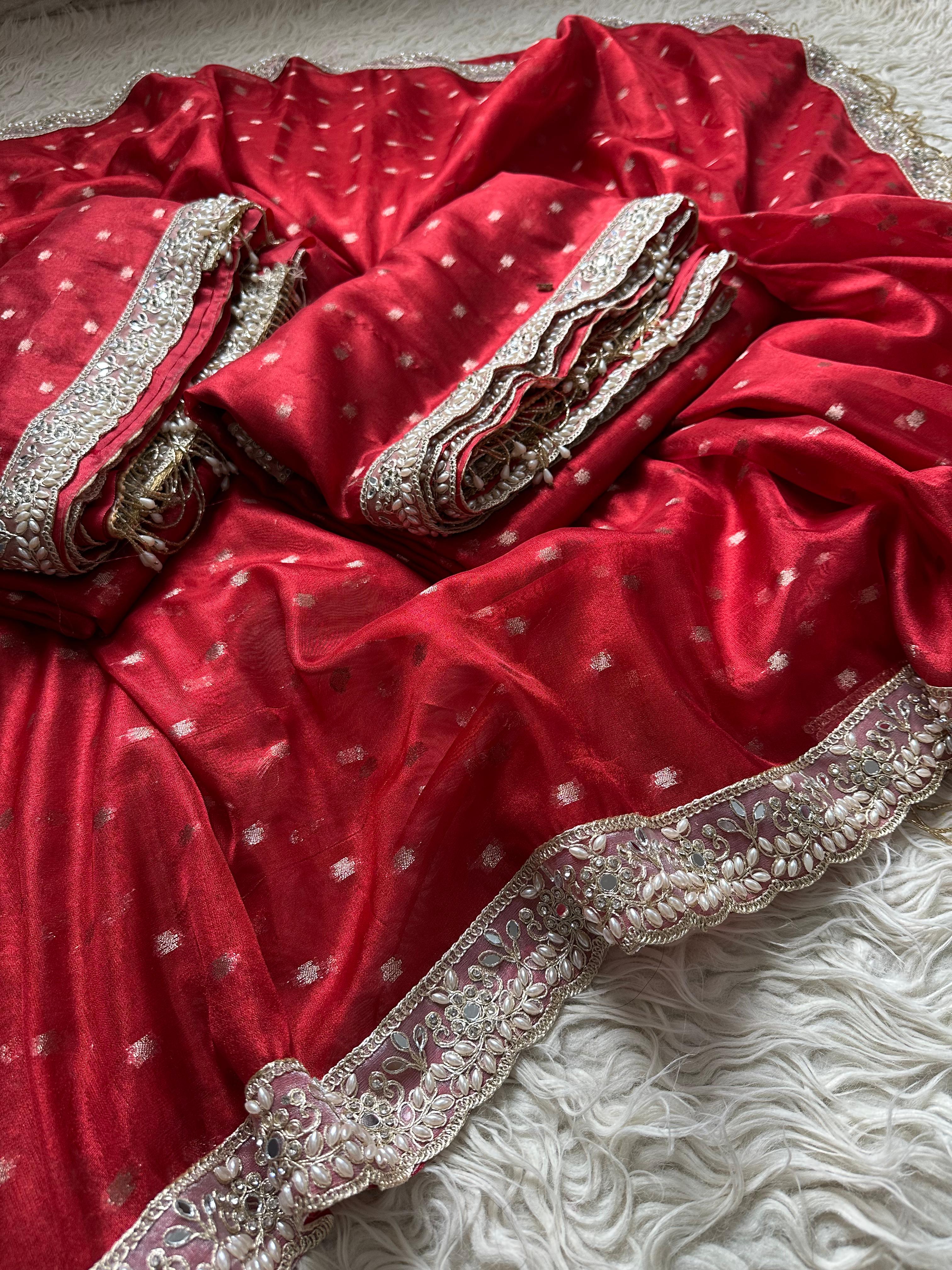 Banarasi Tissue Soft Silk  Saree With  Blouse