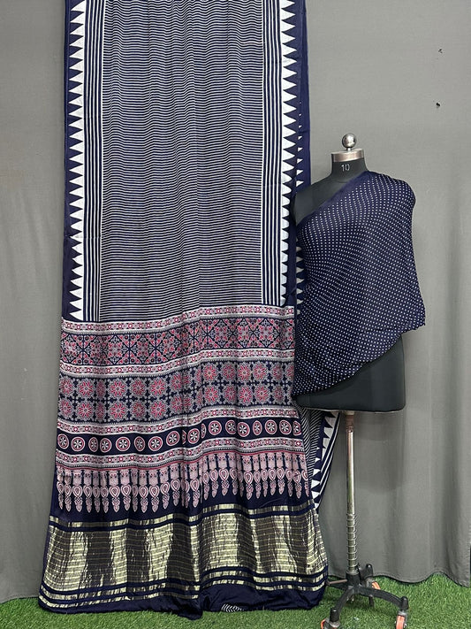 Pure Modal Silk Saree with blouse