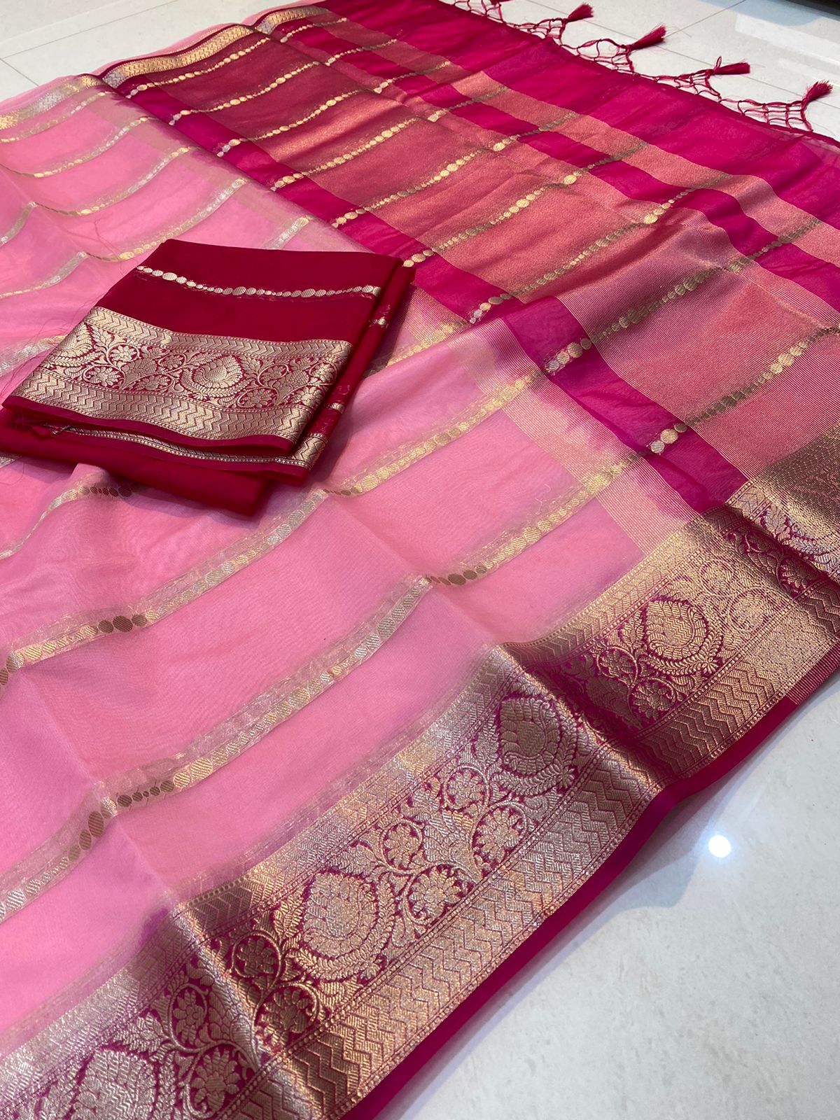 Banarasi   Semi kora silk saree
