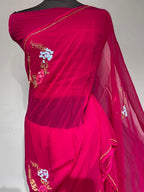 Pure Jaipuri Chiffon Saree