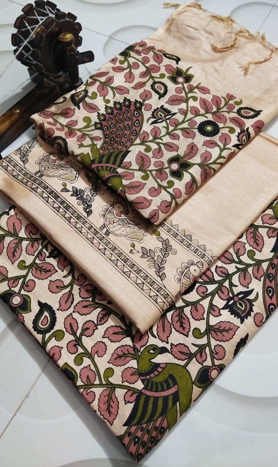BHAGALPURI   KATAN MADHUBANI PRINT UNSTITCHED SUIT