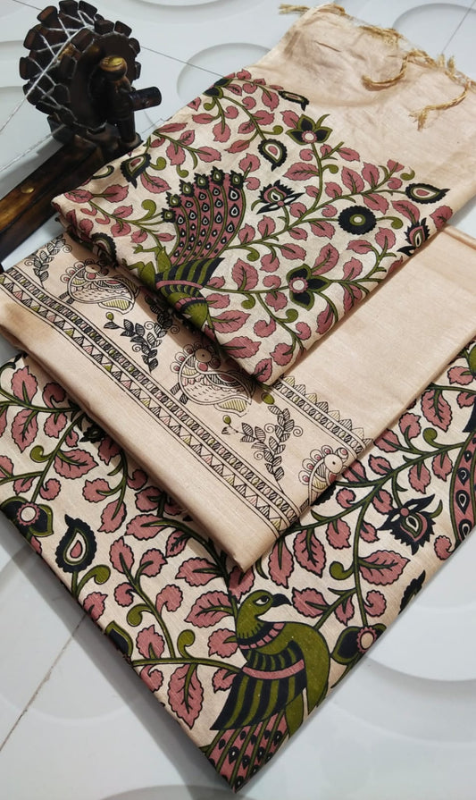 BHAGALPURI   KATAN MADHUBANI PRINT UNSTITCHED SUIT