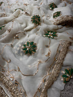 Pure Chiffon Saree with Elegant Gota Patti Work