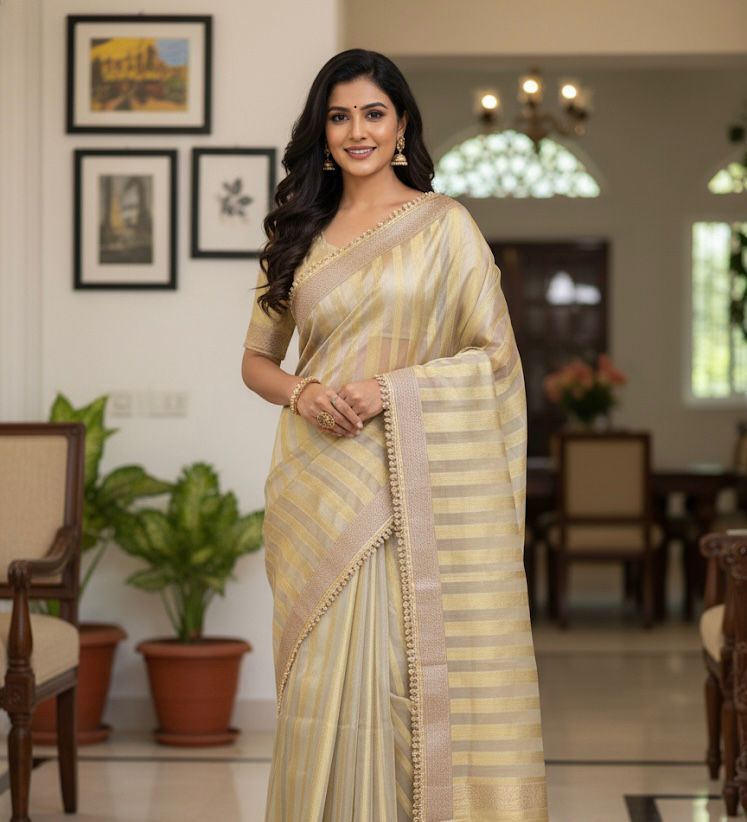 Banarasi Tissue Silk Saree With Blouse