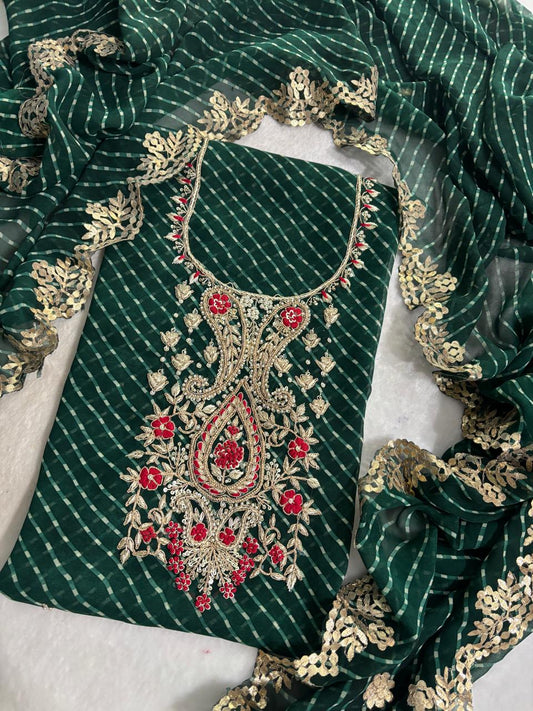 Designer Georgette Suit Set with Gota Patti Work