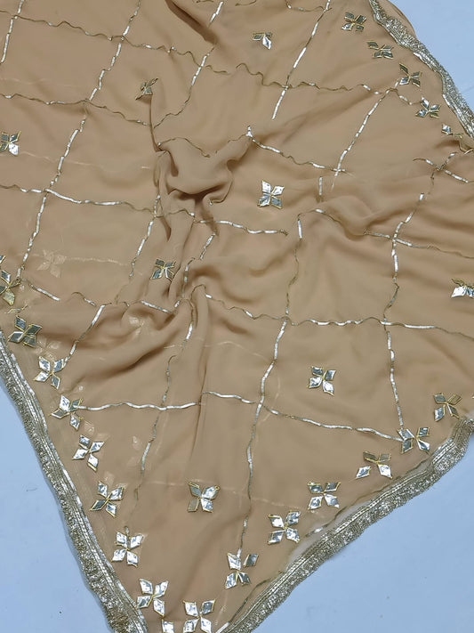 Beautiful Georgette Gota  Patti  Work Saree