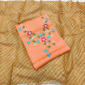 Pure Kota-Doria Unstitched Suit with Embroidery Work