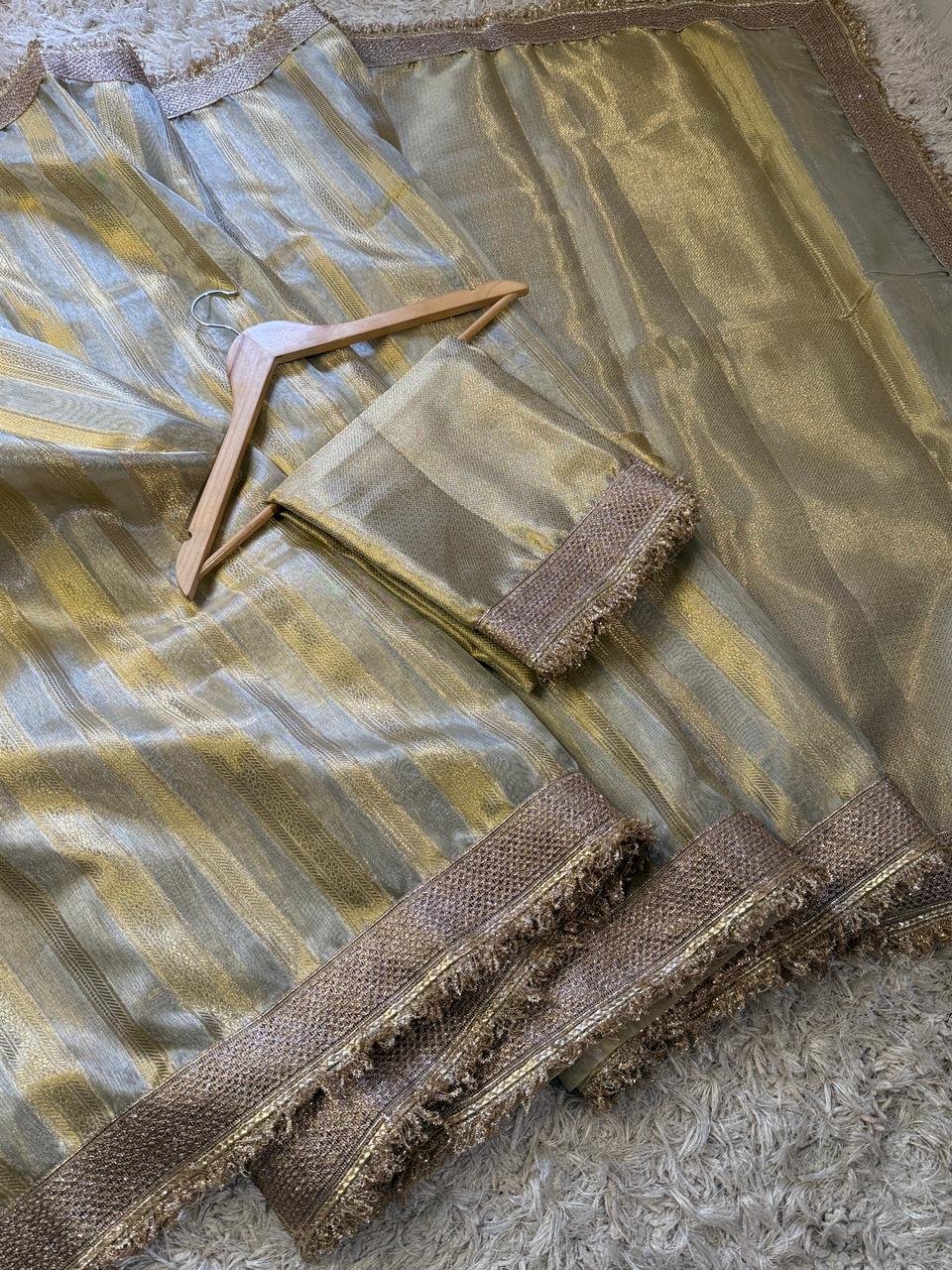 Banarasi Tissue Silk Saree With Blouse