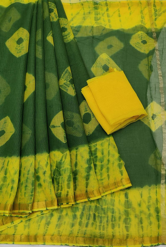 Kota cotton embroidery work Saree