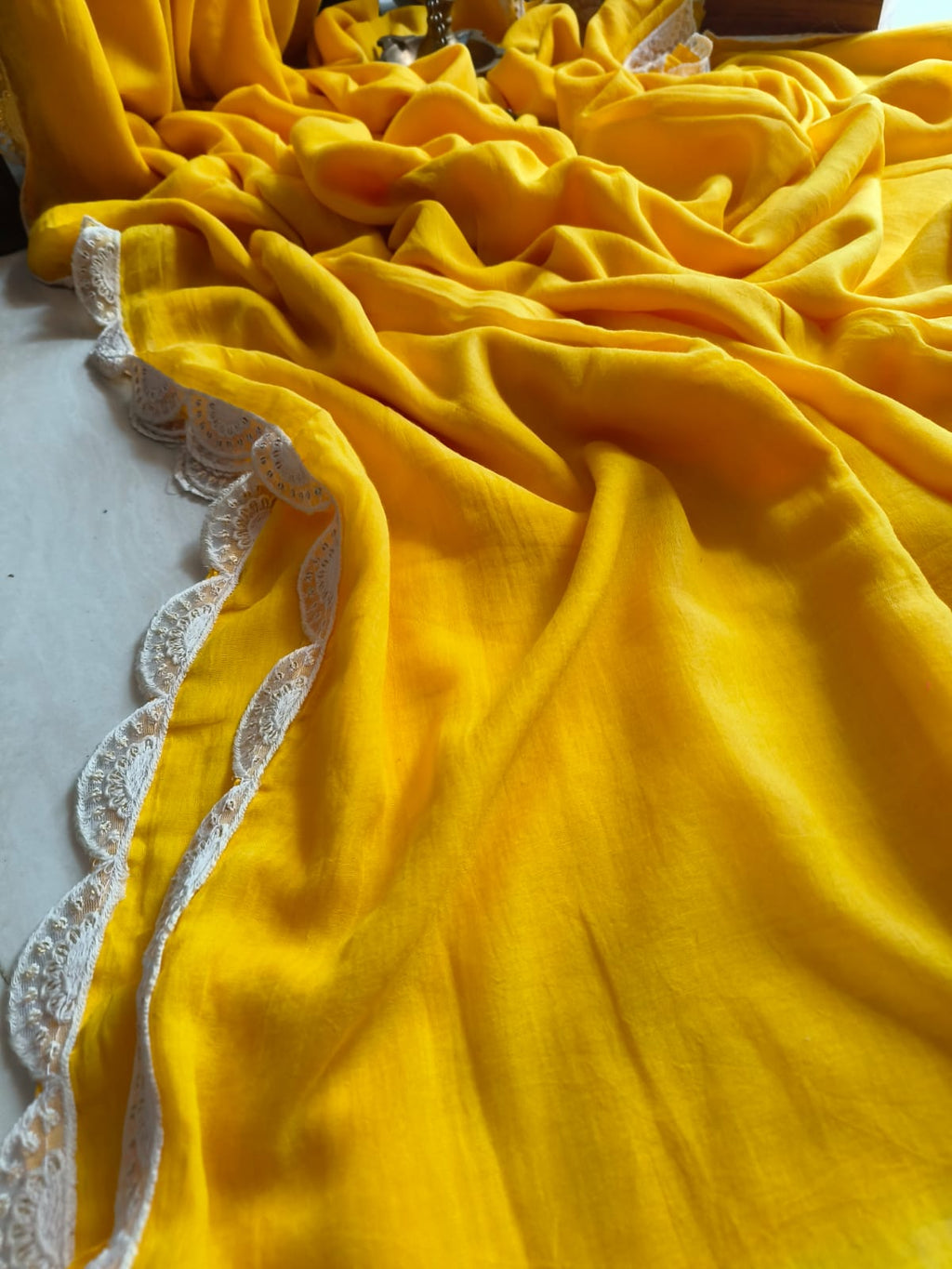 Beautiful Cotton Mulmul  Saree