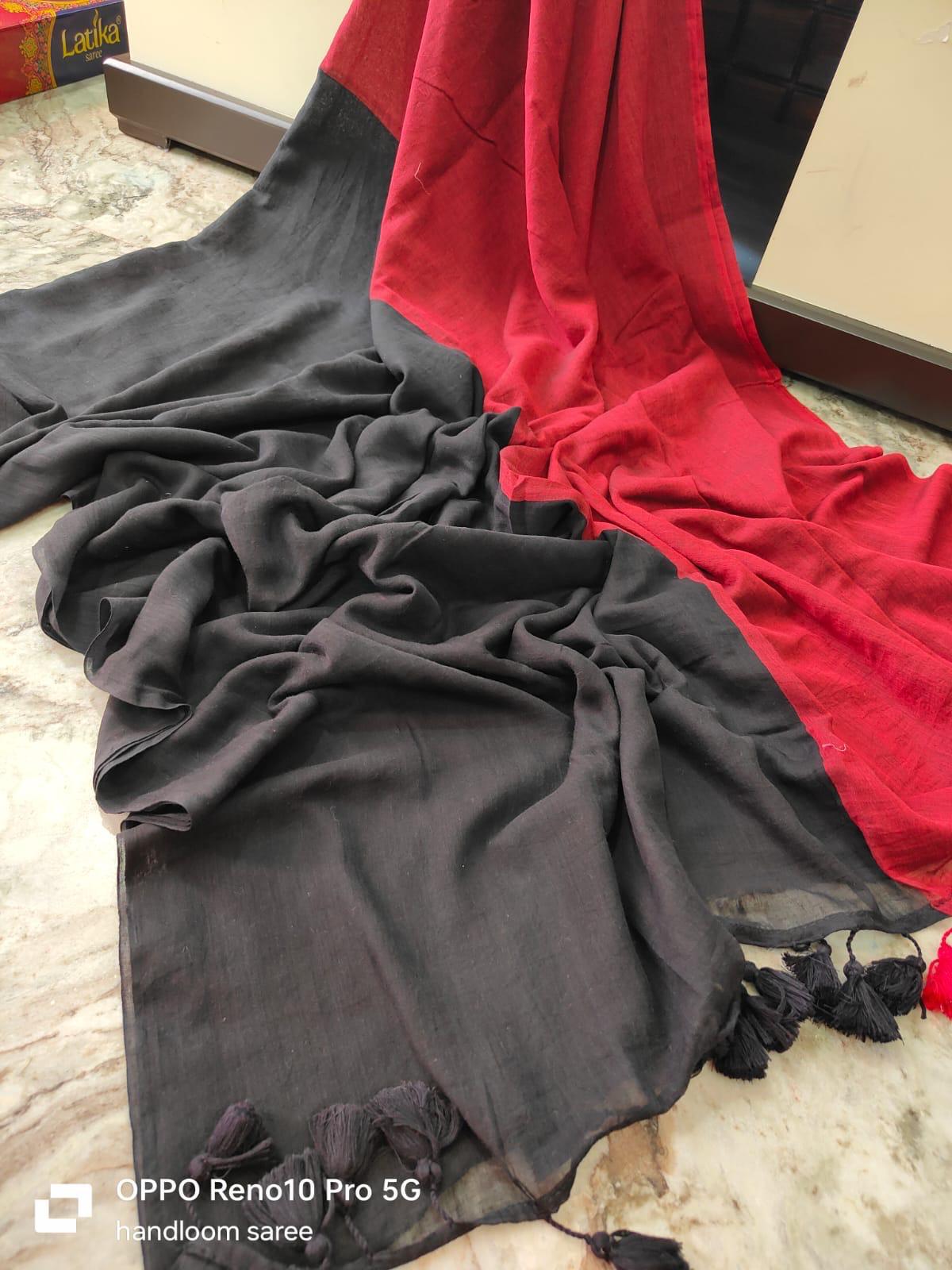 Beautiful Cotton Mulmul  Saree