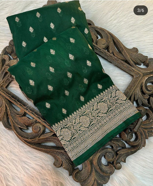 Banarasi  Semi  Warm Silk Soft Saree