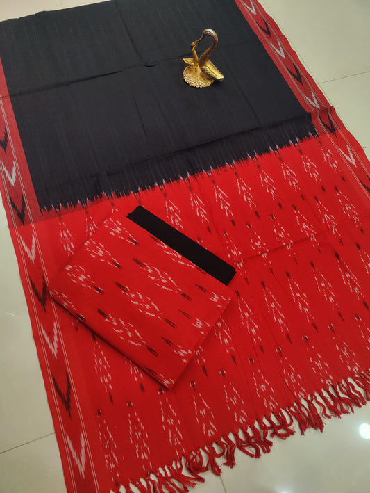 Pure Single ikkat Cotton Unstitched Suit With Dupatta