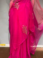 Pure Diamond Chiffon Saree With Blouse.