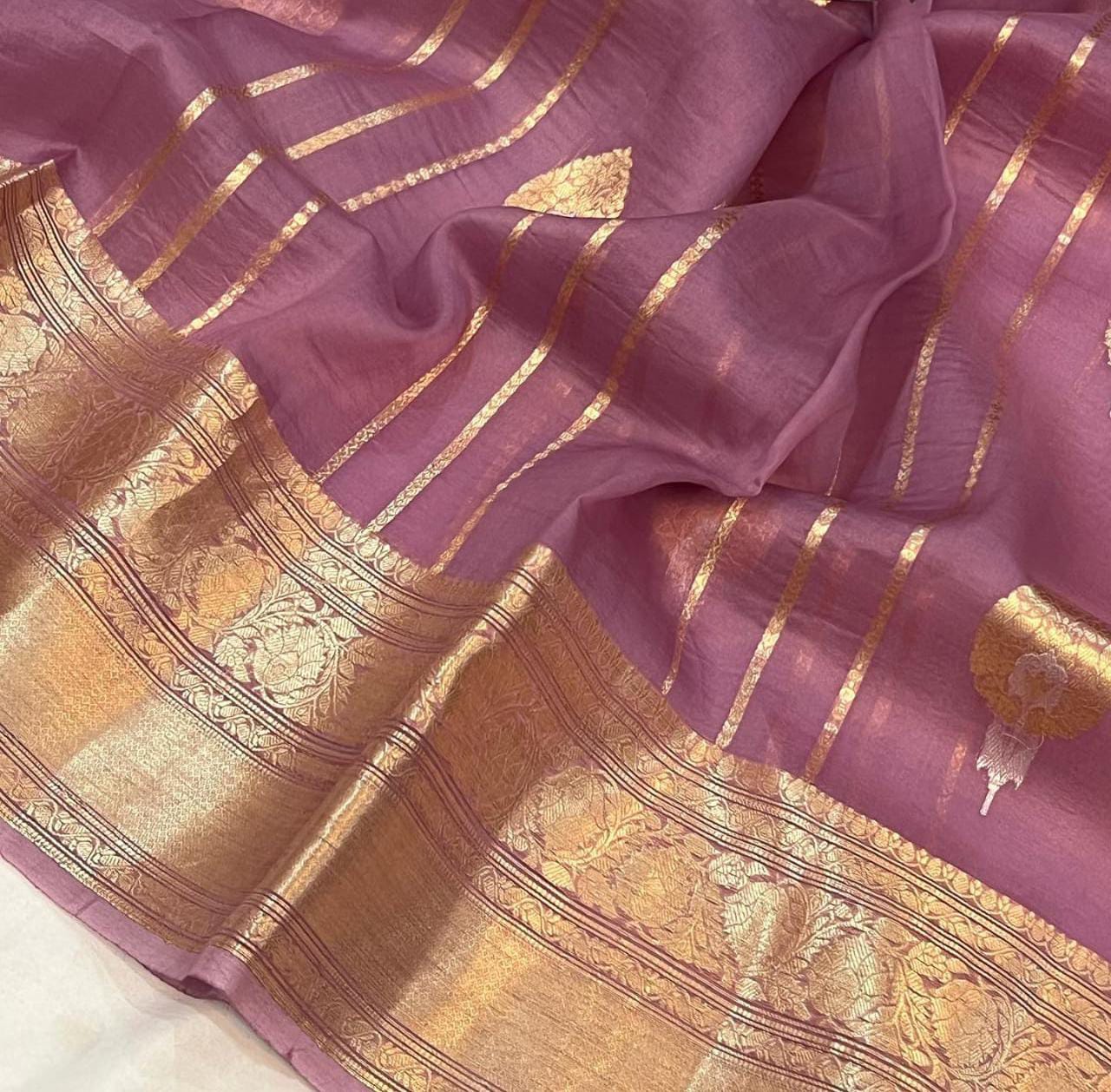 Banarasi  Semi Kora Organza soft silk  Saree