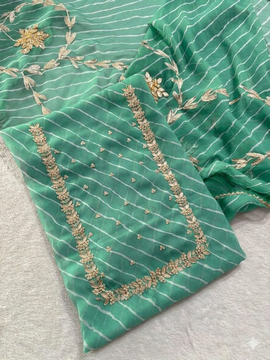 Designer Georgette Suit Set with Gota Patti Work