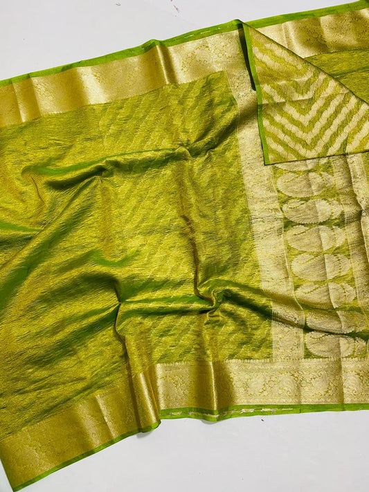 Banarasi  Semi Tissue Silk Saree With Blouse